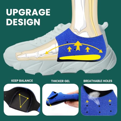 Image of Vn care Heel Protector Pads for Pain Relief for Men & Women | Silicone Gel Heel Pads for Plantar Fasciitis, Heel Pain & Heel Spur | Orthotic Heel Cushion Support, Soft & Reusable Heel Protectors (1 Pair) Blue
