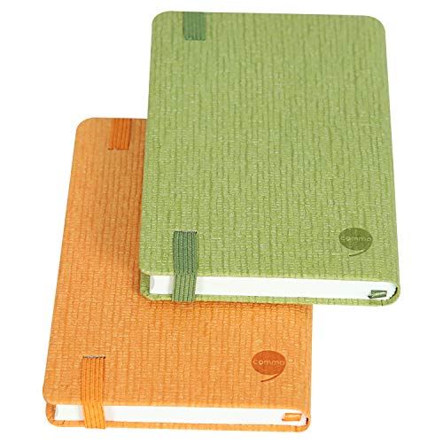 Comma Abaca - A6 Size - Hard Bound Pocket Notebook with Elastic Band ...