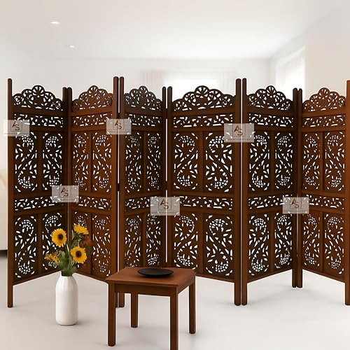 Image of Partition for Living Room,Divider,Partition Wall Divider Screen Separator, Wall Panel Divider for Hall | Bedroom |Office | Puja Room | Restaurant S Design (5 Feet -6 Panel)