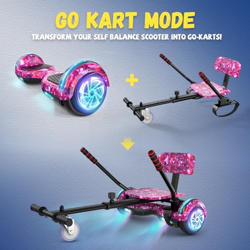 Image of SISIGAD Scooters for Kids Ages 7-12, with Built-in Bluetooth Speaker and 6.5 inch Colorful Lights Wheels, Safety Certified Self Balancing Scooter