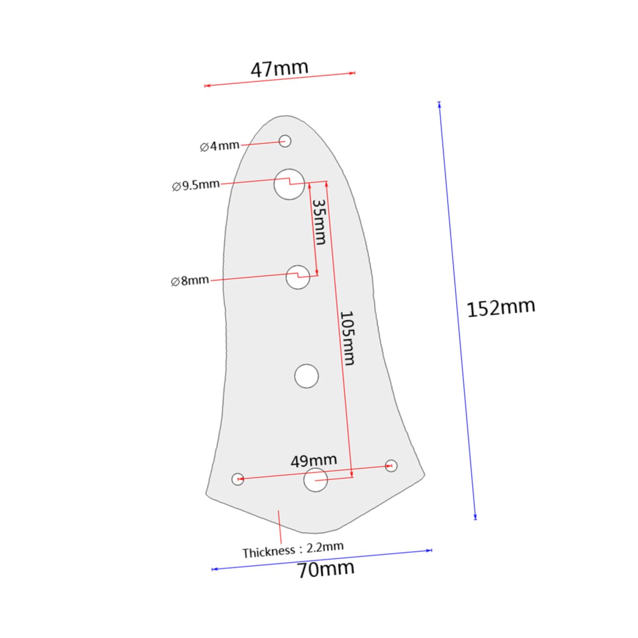 ifundom Replacement Control Plate Ge101d 4 Hole Vintage Guitar Plate Zinc Alloy (rainbow)