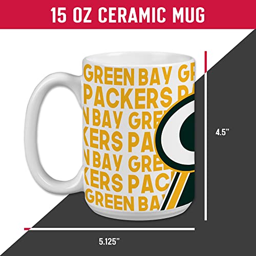 Image of Rico Industries NFL Football 15 oz White Ceramic Mug