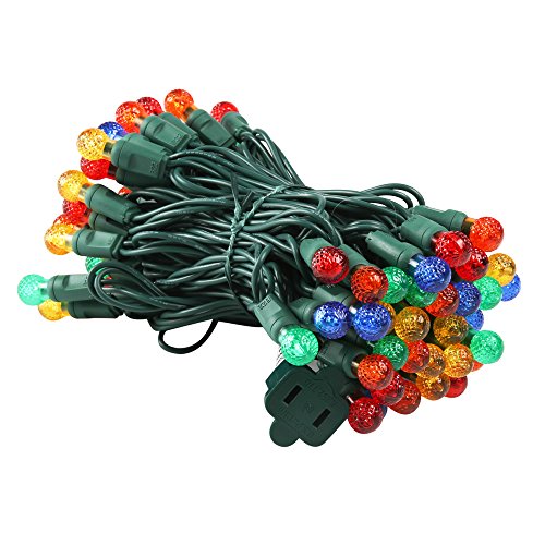 UZEXON Commercial G12 Led Christmas Lights Outdoor Indoor Multicolor Tree Lights,17Ft 50 Mini