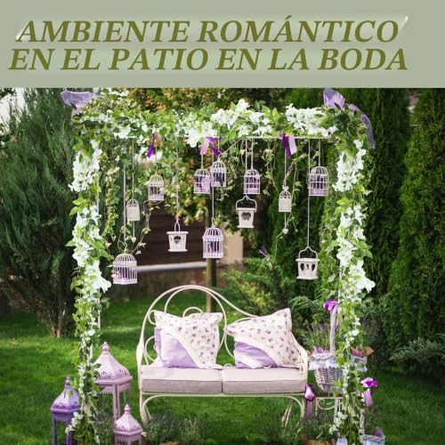 Flor colgante artificial tipo guirnalda de glicina de seda para fondos de eventos 6