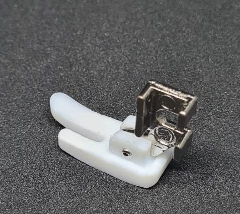 Image of ZENITH New Straight Stitch Teflon Presser Foot For Low Shank Household Sewing Machine Featherweight foot Snap on type for Automatic Electric Low shank Sewing Machines suitable for Usha Janome Brother Singer etc . White (New Straight Stitch Teflon Presser Foot)