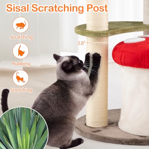 PETSITE Árbol para Gatos Multifuncional 35 Pulgadas miniatura 6