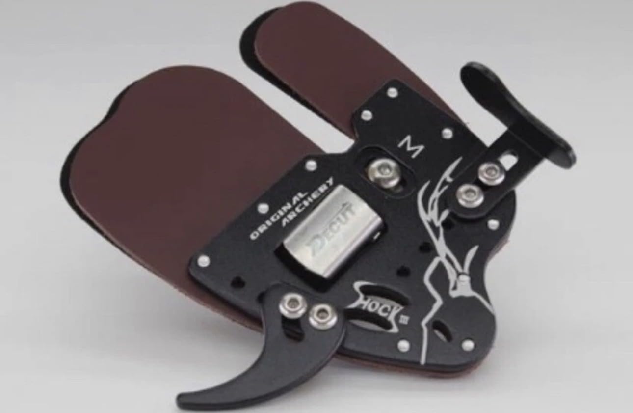 Decut Hockiii Finger Tab. Right Handed. Cow Hide leather aluminium finger tab. SIZE XTRA LARGE