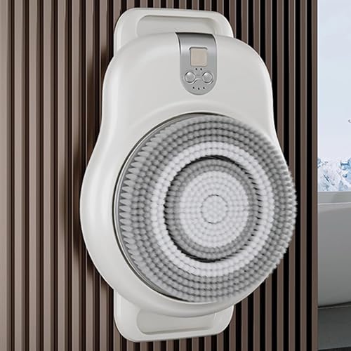 Elektryczna szczotka do pleców, obrotowa szczotka ścienna 360°, dwubiegowa myjka do kąpieli i głębokiego oczyszczania, wodoodporny masażer spa do użytku domowego