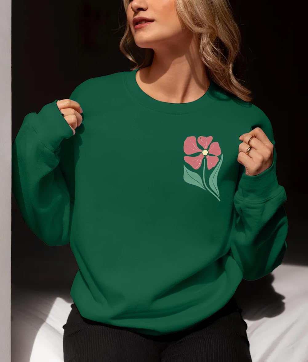 LOTUCY Christian Floral Sweatshirt Women: Bible Verse Shirts Jesus Religious Inspirational Long Sleeve Pullover Tops