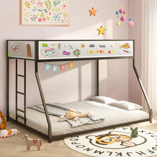 LIFE SKY Metal Bunk Bed for Kids - Twin Over