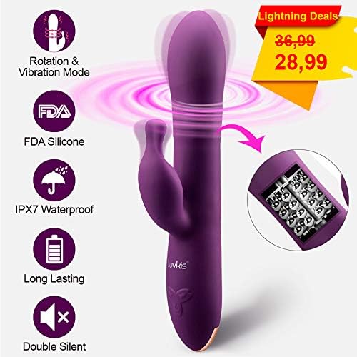 Luvkis Rabbit Masajeador Vibrador giratorio con estimulación ...