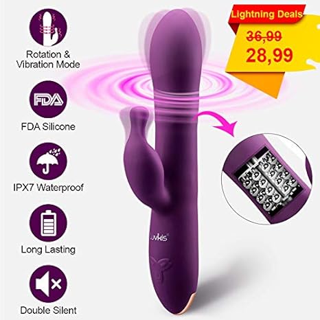 Luvkis Rabbit Masajeador Vibrador giratorio con estimulación ...