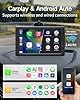 Portable Apple Carplay Screen for Car, 7" HD Car Stereo Touchscreen with Wireless CarPlay & Android Auto, Mirror Link, Bluetooth, Voice Control, Memory Card Playback, AUX - Fits All Vehicles