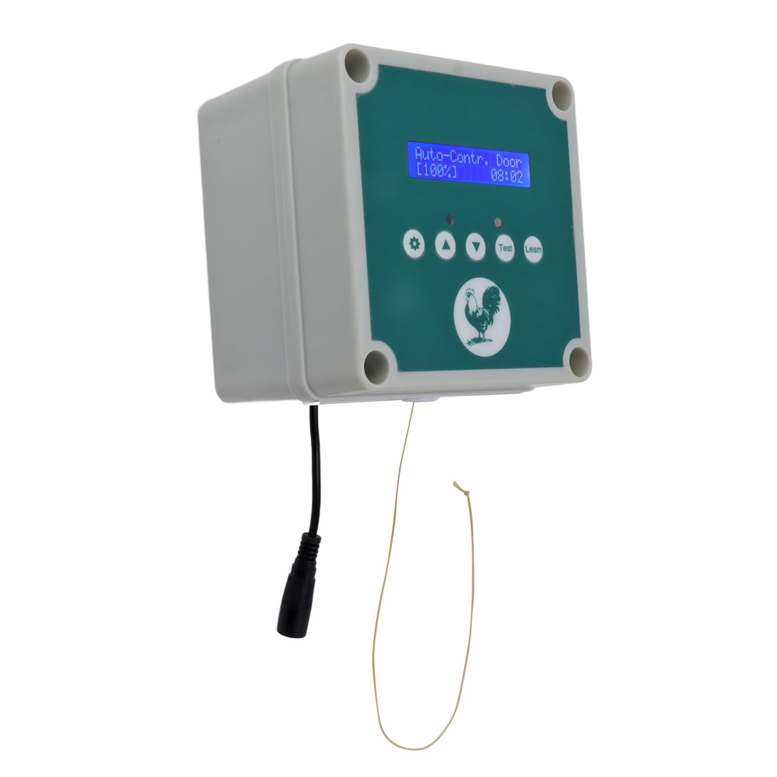 Alomejor Automatische Hühnerstall-Türsteuerung mit Lichterkennung und Fernbedienung Zum Schutz auf Dem Bauernhof, Wasserdichter IP44-Hühnerkäfigöffner für die Geflügelhaltung