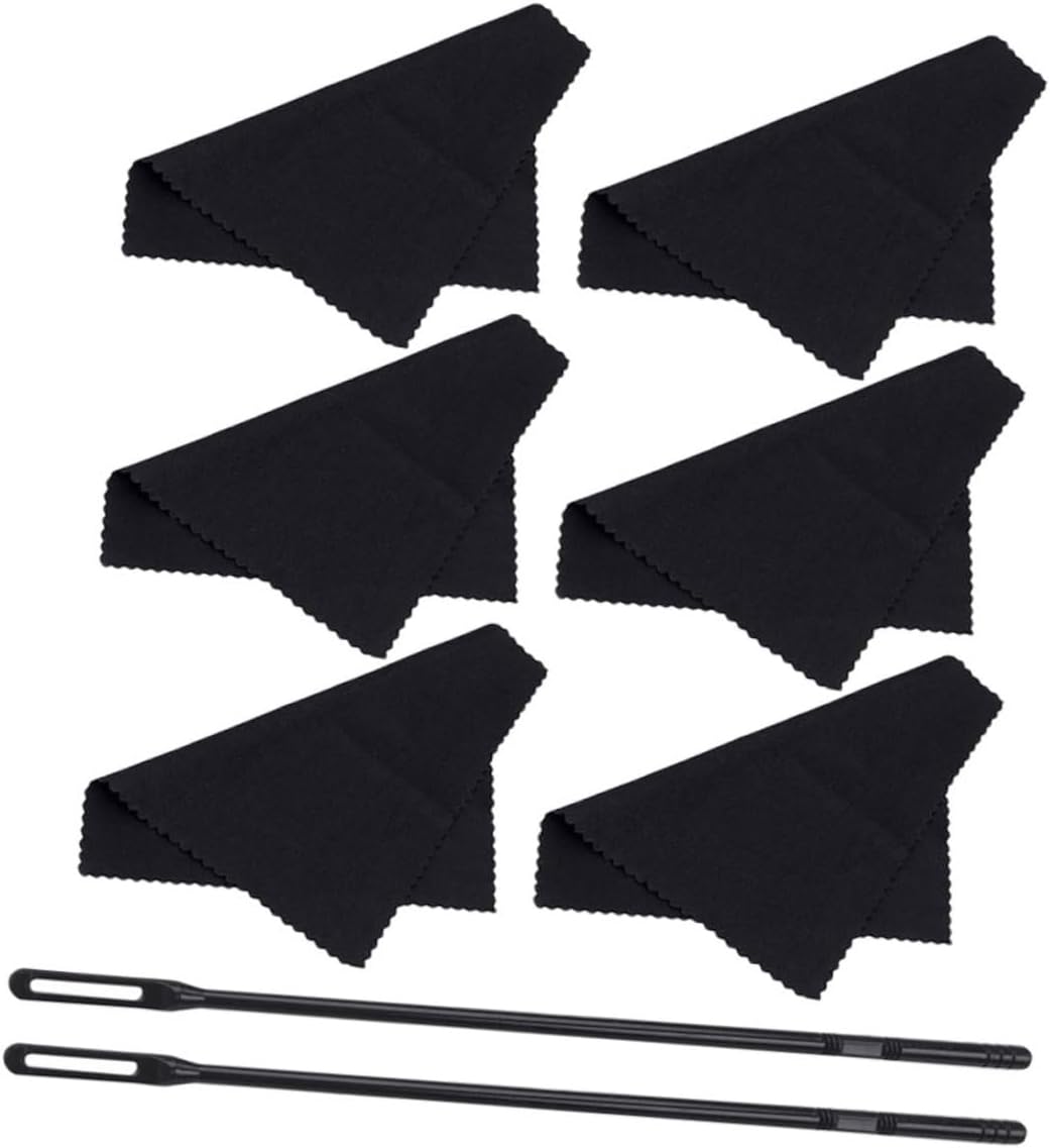 8pcs Flute Cleaning Rod and Cloth Instrument Care Set