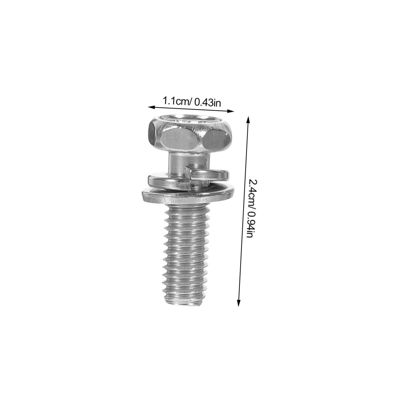 SOLUSTRE 5juegos Kit De Tornillos De Terminal De Batería De Inoxidable Motocicletas Perno y Tuercas Duraderos y Resistentes La Corrosión