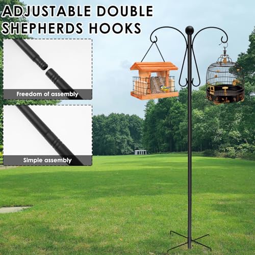 Double crochet de berger extérieur 193 cm réglable avec base à 5 broches - 8
