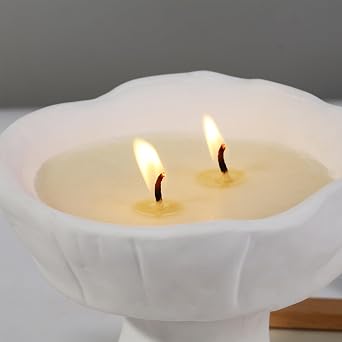 Aromatherapy Candle | Winter Candle | Soybean Candle for Home | Wood Evil Candle | Gypsum stemcup Design (Deep Forest Morning Dew)