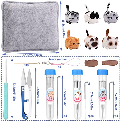 Image of UOOU Felting Kit, Needle Felting Kits for Beginners Adult, Needle Felting Supplies with 24Pcs Felting Needles, Felting Pad, Wool Roving, DIY Needle Felting Cat Dolls