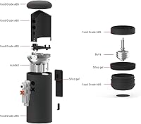 Vista 8 de Nuttii Burr Coffee Grinder – Electric, Portable, Small, Quiet Adjustable Conical Burr Coffee Bean Mill, 20 Grind Settings for Espresso, Pour-Over
