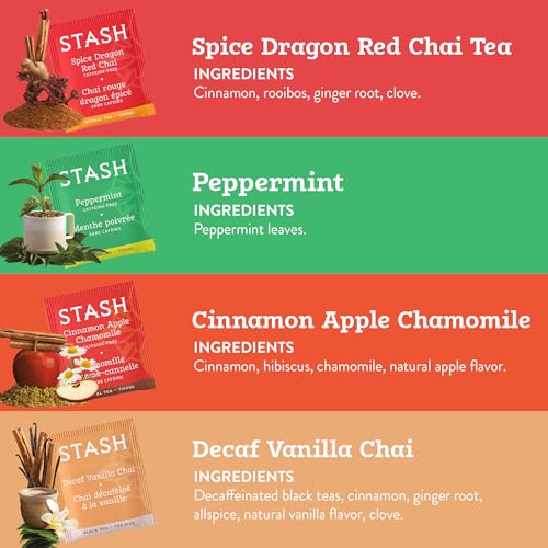 Stash Tea Relax and Unwind Tea Sampler - Assorted Specialty Tea Gift Set, Calming Herbal Teas to Support Relaxation, 7 Flavors, 35 Tea Bags - Image 5