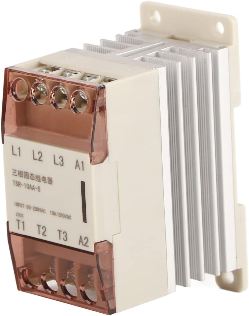Solid State Relay SSR for Home Control, Reliable Controller Switch for Industrial Automation AC SSR (TSR-10AA-S)