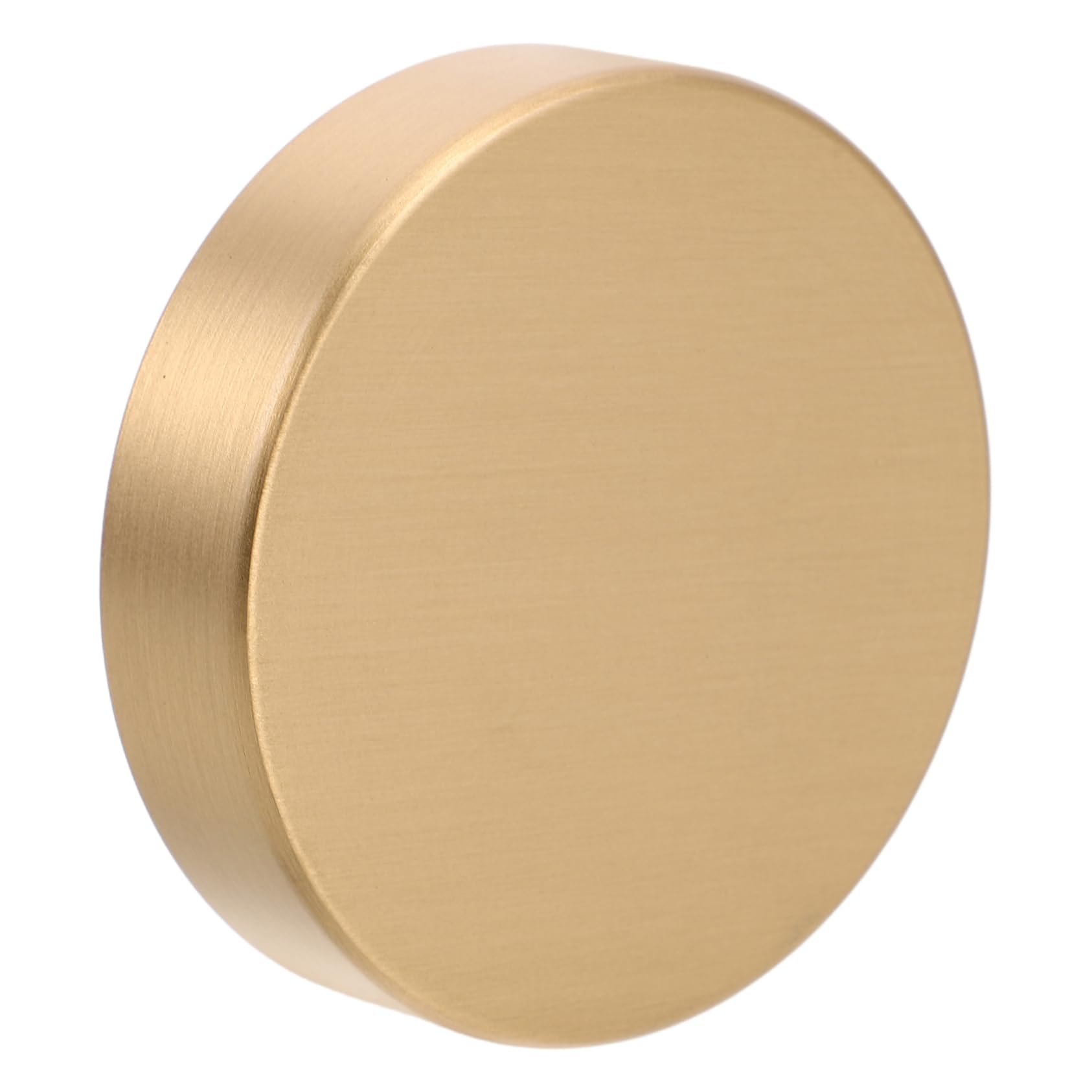 Runder Briefbeschwerer aus Messing, Goldfarben, Antik, 1 Stück