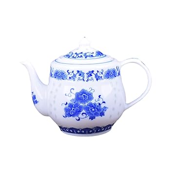 1pc blue and white teapot bone china teapot vintage ceramic teapot decorative teapots loose blue willow teapot coffee stovetop kettle Kung Fu Teapot ceramics concentrate Jingdezhen