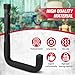 SEDY Industrial Carbon Steel Wall Mount J Utility Hooks, Holds 88 LB, Garage Storage Hooks, 8 Pack