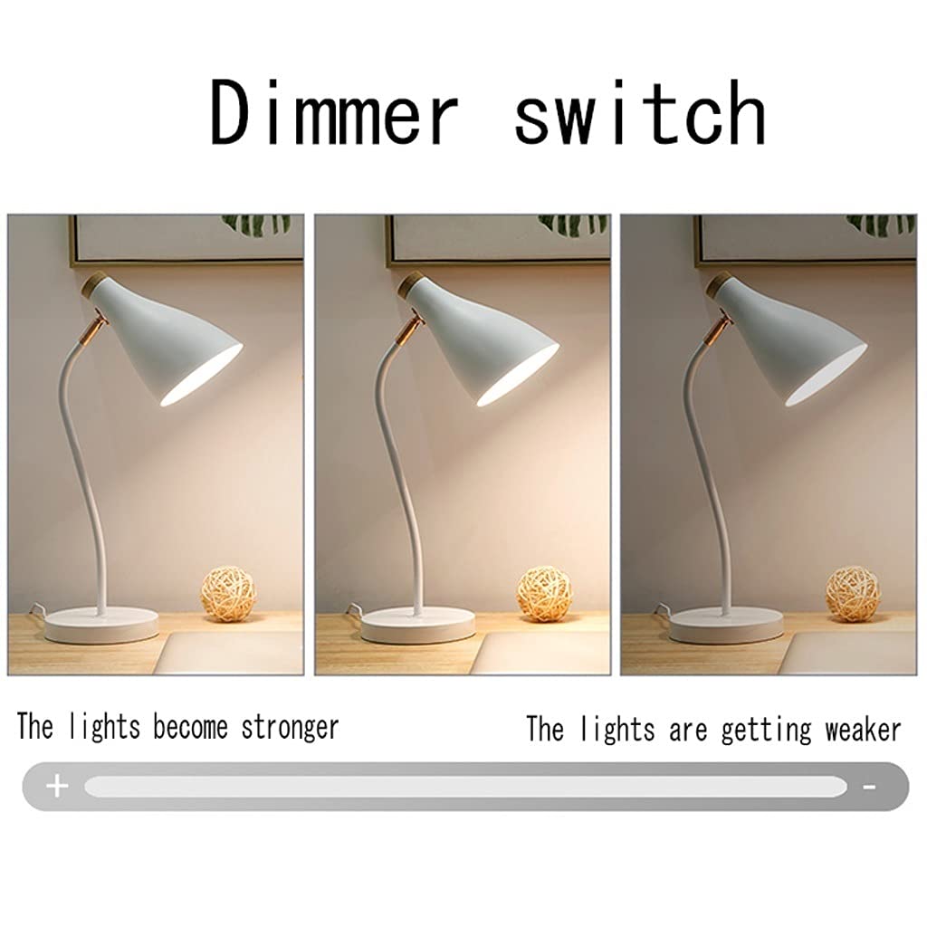 Schreibtischlampe LED -Schreibtischlampe Verstellbarer Halskragen Tischlampe Weiche Lichtschutzschutz für das Lesen zum Arbeiten oder zur Schule (grün) Home Office Dekoration, Geschenke (Farbe: Weiß)