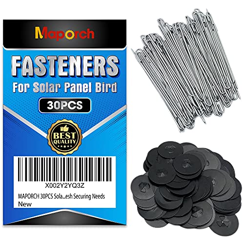 Image of MAPORCH 30PCS Solar Panel Guard Clips & Aluminum Fastener Clips for Galvanized Welded Wire Mesh, Critter Mesh, Chicken Wire, and Hardware Cloth
