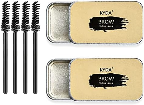 Ownest 2 PCS Eyebrow Soap Kit,Brows Styling Soap,Long Lasting Waterproof Smudge Proof Eyebrow Styling Pomade for Natural Brows, 3D Feathery Brows Makeup Balm