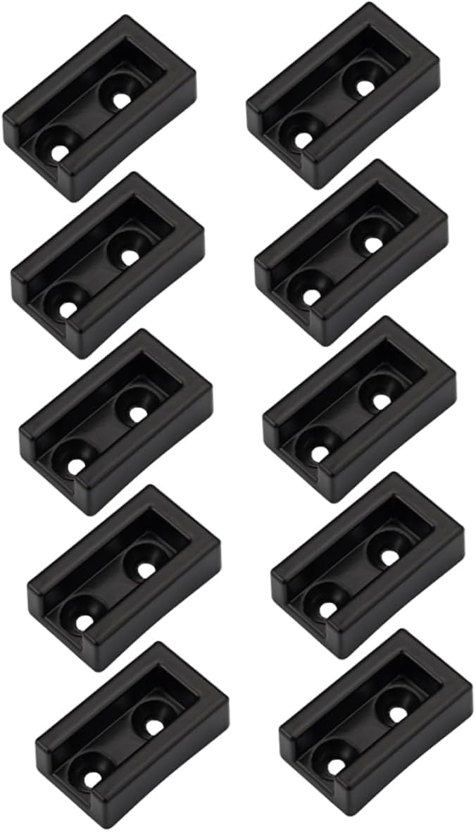 Amosfun 10pcs Aluminum Alloy Closet Rod Bracket for Wardrobe Clothes Rail Holder Easy to Install Resistant Elegant Design for Organizing Clothes and Accessories