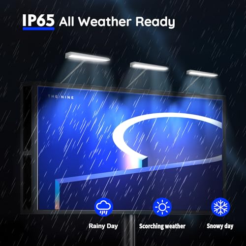 Image of Solar Led Post Light Super Bright 232 LED Sign Lights Outdoor Waterproof Solar Powered for Real Estate Signs House Numbers Address Buesiness Store Billboard Lighting Dusk to Dawn (White)