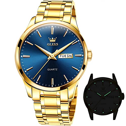 OLEVS Men's Quartz Two Tone Watch