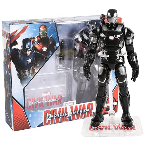 DEERO Figurine articulée Marvel Iron Man, Captain America, Ant Man, Hulk, Iron Spider, Black Vision, Panther, Scarlet, Hawkeye (War Machine)