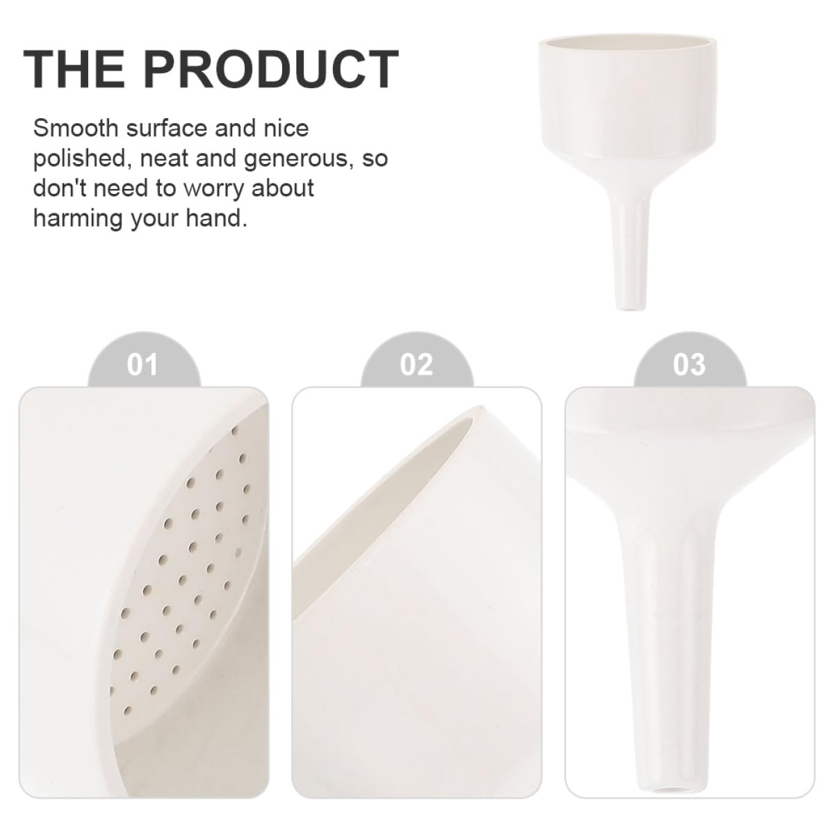 NUOBESTY Embudo Material Sintético Blanco Resistente a Ácidos y Álcalis de Filtrado de Cerámica para Laboratorio Adecuado para Experimentos Científicos