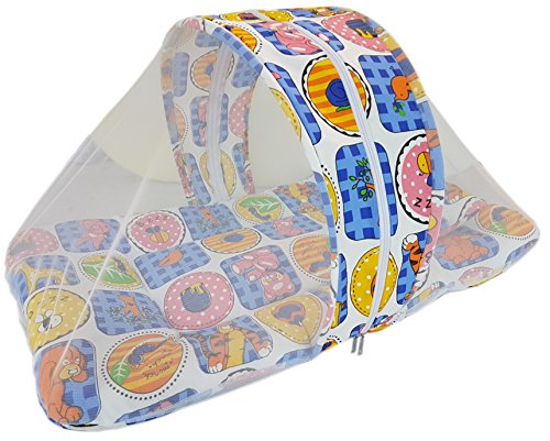 Image of Amardeep and Co Toddler Mattress with Mosquito and Insect Protection Net 70 * 40 cms (Animal Purple)