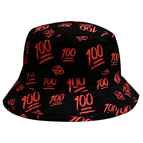 City Hunter Bd1250 Face Emoji Bucket Hats -2 Colors (1280 Black)