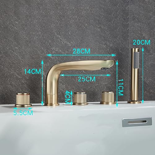 Mitigeur de Bain-Douche Mural en Laiton Chrome avec Flexible