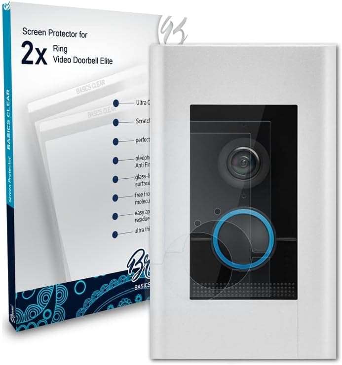 Miniatura 3 de Bruni Protector de pantalla compatible con Ring Video Doorbell Elite, película protectora transparente (juego de 2)