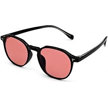 Rose Tinted Blue Light Blocking Glasses for Migraine Light Sensitivity Glasses for Fluorescent LED Glare
