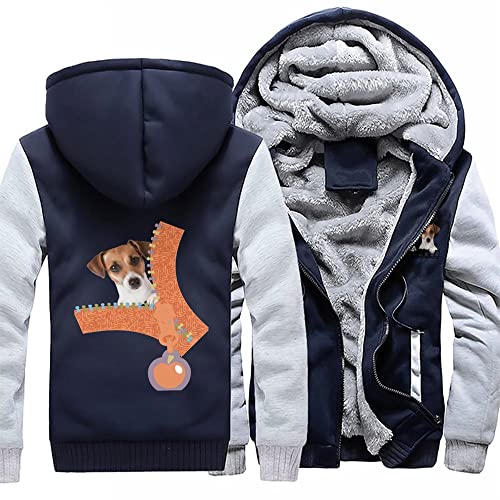 Custom Fleece Hooded Jacket Design Your Own 2 Side Print Front Back Thick Winter Warm Thermal Zip up Hoodie 6
