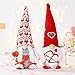 Bambola di peluche gnomo di san valentino, romantico cupido senza volto bambola gnomo gioielli decorazione tavola da pranzo per la casa regalo di san valentino