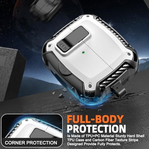 Image of Compatible with Samsung Galaxy Buds3 FE (2025) / Buds3 Pro (2024) / Buds 3 Case (2024) with Phone Stand, Compatible with MagSafe, with Secure Lock Clip Design & Cleaning kit