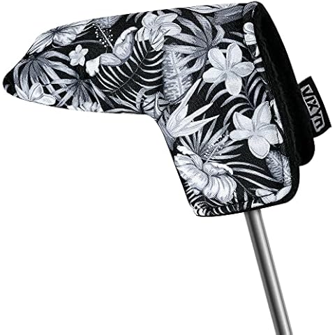 VIXYN Blade Putter Cover - Premium Golf Putter Headcover - Fleeced Lined Putter Head Covers - Protective Putter Covers (Black Floral) Cover