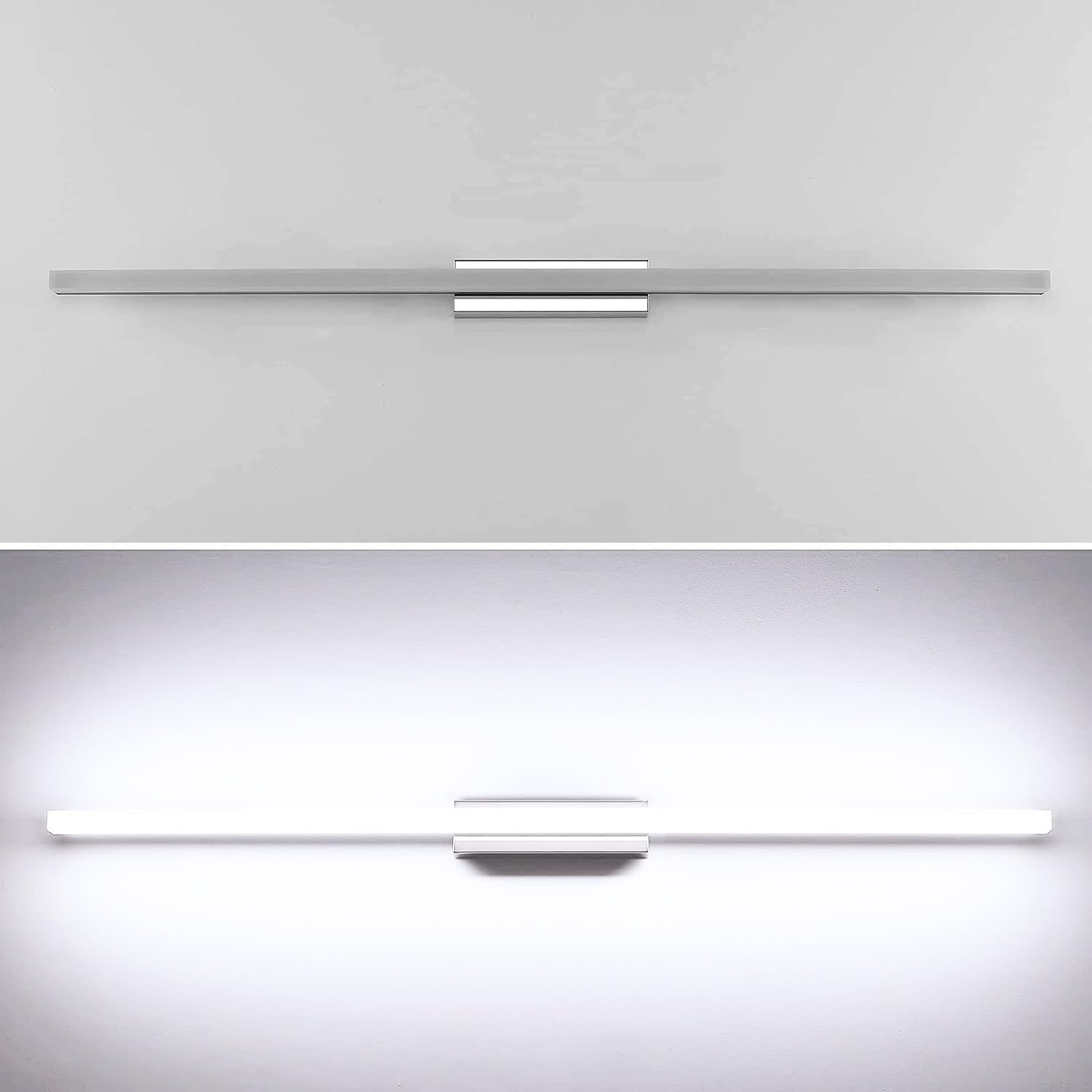 Lampada da Specchio a LED per Bagno Luce bianca 6000K Interno Moderno luce per specchio del bagno LED luci Armadio Applique da Parete IP44 Lampada Specchio trucco Lunghezza,Lungo 80CM