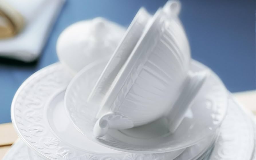 ビレロイボッホ　cellini ホワイト　白　スープ　ボウル　プレー　24 Amazon.co.jp: Villeroy & Boch チェリーニ 24点食器セット