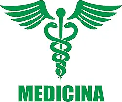 Adesivo Profissão Medicina para Estudantes e Médicos Ideal para notebook carro portas vidros Paredes vários tamanhos (VERDE, 12X10cm)
