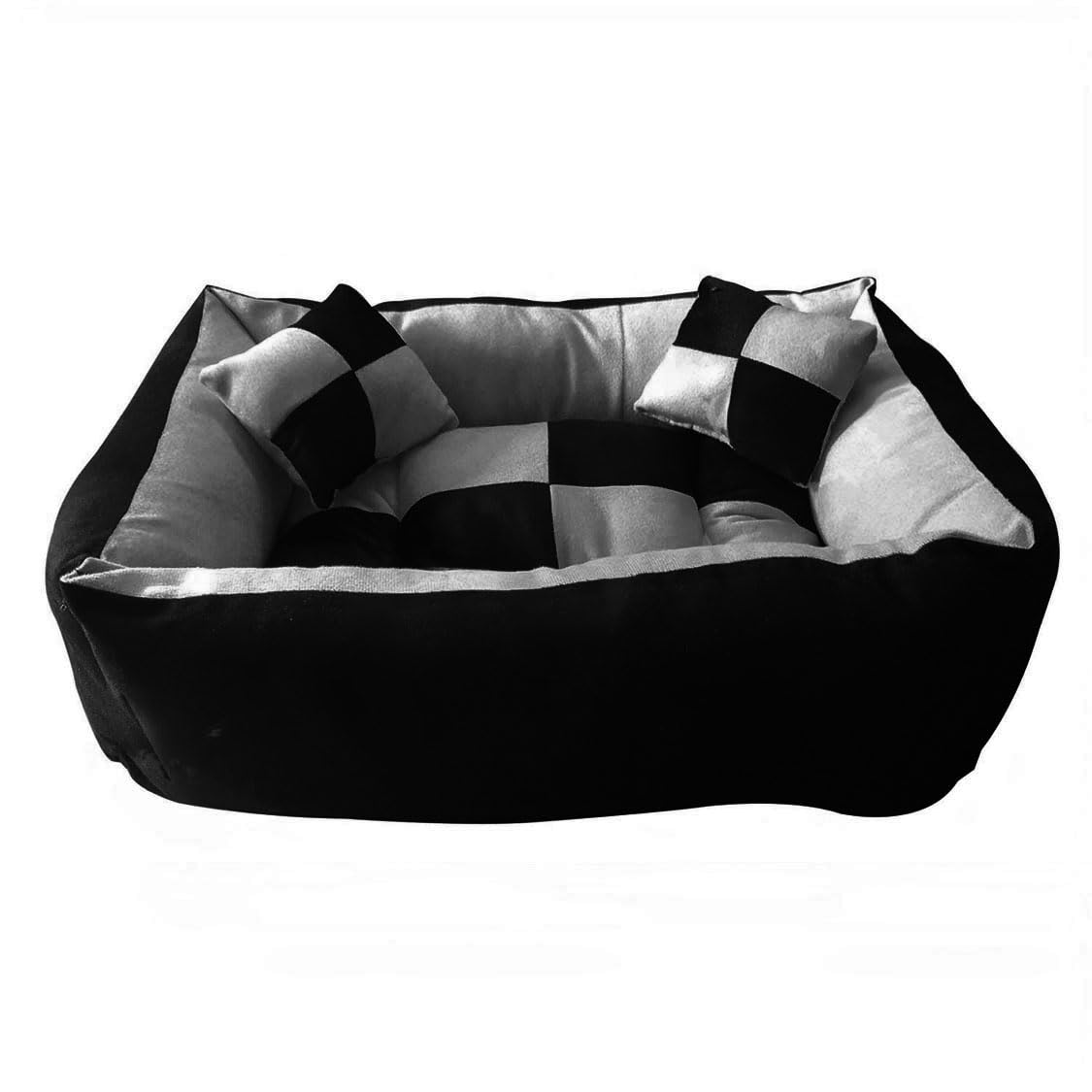 Cutepups Rectangle Shapes and Reversible Soft Velvet Dog Bed for Sleeping and Non-Slip Bottom Pet Bed for Dogs (Small Size Grey/Black Color) (S) (B0CW3RPYYQ) Amazon Price History, Amazon Price Tracker